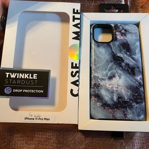 Apple iPhone 11 Pro Max blue and pink case